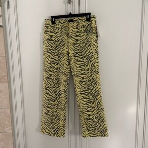 Mother Jeans Black and Yellow Zebra